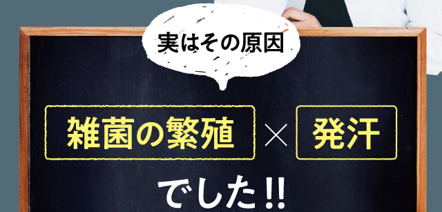 雑菌の繁殖×発汗でした!!