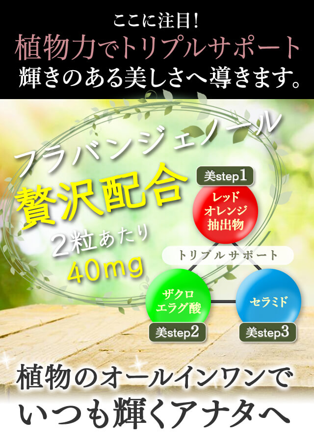 植物力でトリプルサポート